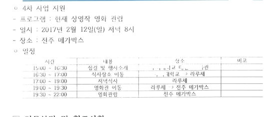 학교에 제출한 보고서에는 이날 문재인 후보 지지모임인 새로운 전북포럼 출정식에 학생들이 단체로 참석했던 내용이 누락돼있다.