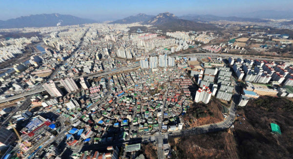 서울시 중랑구 묵동 일대를 하늘에서 본 모습. /네이버 항공뷰 캡처