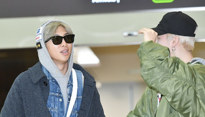 방탄소년단 RM, 지민아 딱 맞춰서 하트 했어야지 [포토엔HD]