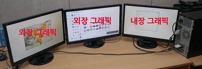 내장그래픽 활성화로 모니터 3대 동시 출력