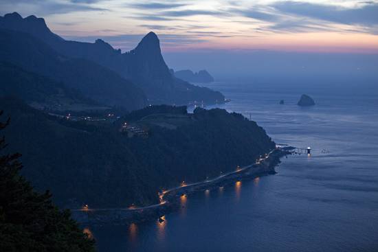 석포전망대에서 바라본 일몰