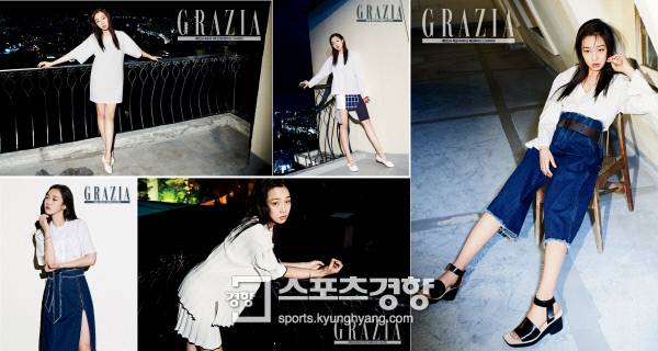 배우 정연주 패션 화보. 사진 그라치아