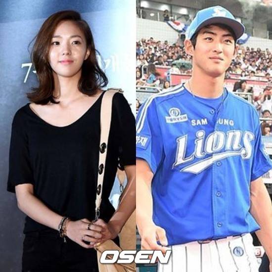 채수빈 구자욱 [사진 = OSEN]