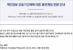 휴면계정 안내 e메일 캡처.