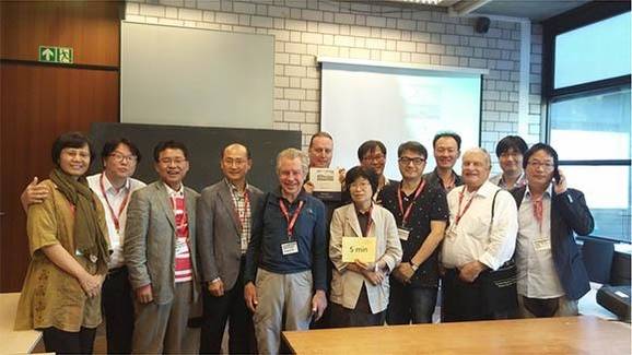 한국 수사학 분과 토론이 끝난 후 가가린 교수와 함께 한 한국학자들. 설득이 중심인 서구 수사학과는 다른 차원의 수사학이 가능하다 시각이 참신하다는 평을 받았다.