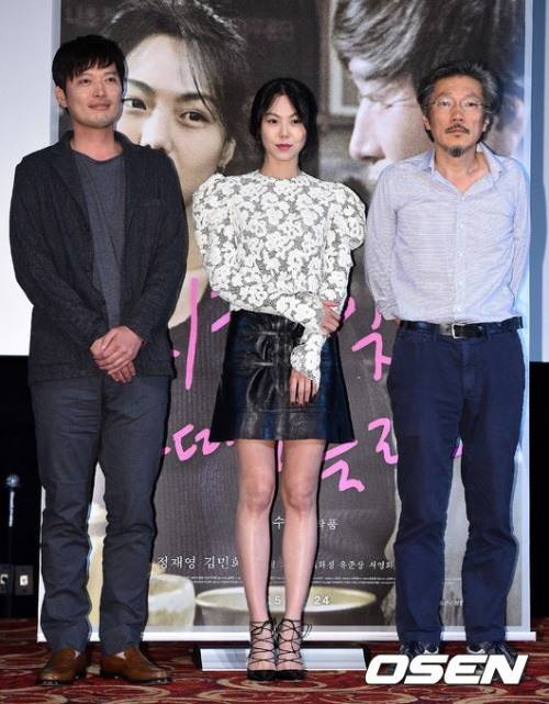 [배우 정재영, 김민희, 홍상수 감독. 사진=OSEN]