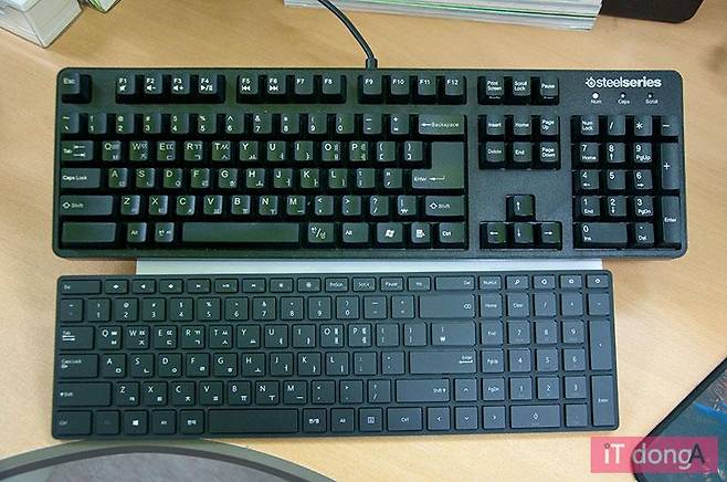 일반 키보드와 크기 비교