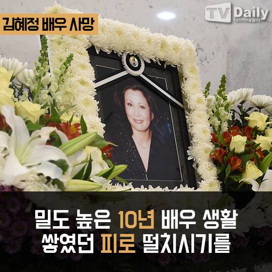 배우 김혜정 사망