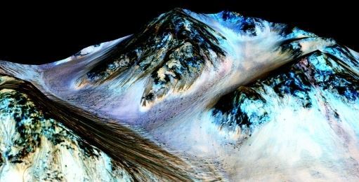 화성에 액체 상태 물 존재/사진=NASA