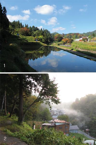 [월간산]1 에치코 츠마리 농경문화촌의 아트 필드(Art Field). 2 마쓰노야마 온천향의 몽환적인 새벽 풍광.