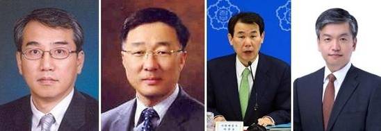 왼쪽부터 이석준 국무조정실장, 홍남기 미래창조과학부 1차관, 정은보 금융위원회 부위원장, 최상목 기획재정부 1차관/조선DB