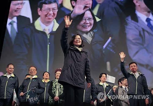 차이잉원 대만 총통 당선자(AP=연합뉴스)