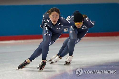 여자 스피드스케이팅의 박지우.<<연합뉴스 자료사진>>