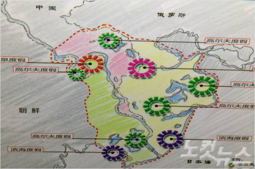 중국 지린성이 추진 중인 두만강 삼각주 국제관광합작구 계획도(사진=안윤석 대기자)