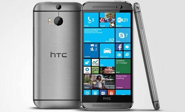 윈도 모바일OS를 사용한 HTC원 M8. 사진=HTC