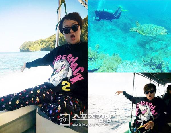 배우 하재숙 신혼여행 사진. 사진 가족액터스