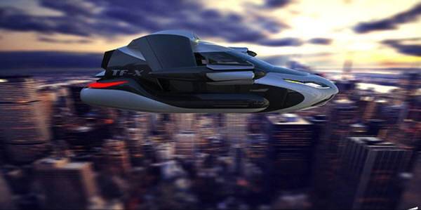 테라푸가가 업그레이드해 만드는 하늘을 나는 4인승 차는 최근 위스콘신주 오시쿠시에서 실험비행기협회 주최로 열린 비행대회에서 소개됐다. 일러스트=테라푸가