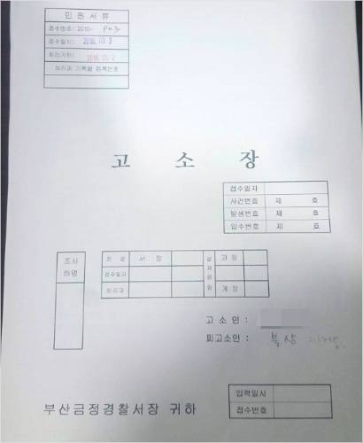 A씨가 온라인커뮤니티에 올린 고소장