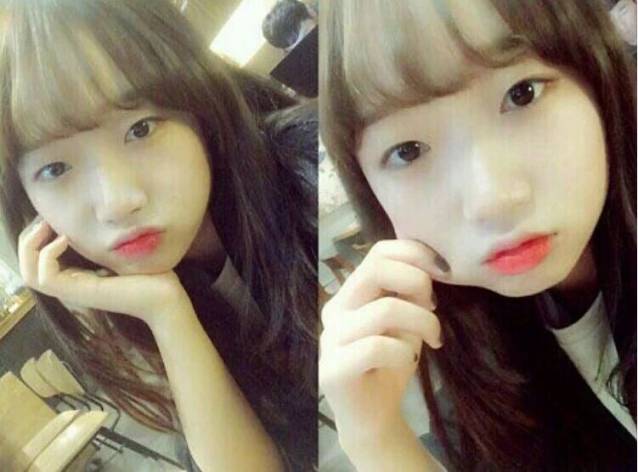 '프로듀스101' 최유정의 귀여운 셀카가 공개됐다. (사진 - 온라인 커뮤니티)