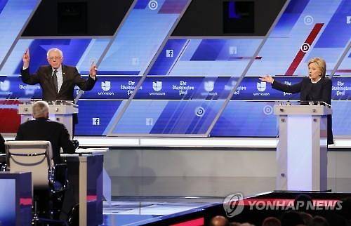 미국 민주당 경선후보 토론회(AP=연합뉴스)