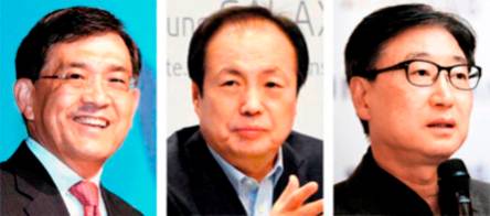 (사진 왼쪽부터)권오현 부회장, 신종균 사장, 윤부근 사장. /조선일보DB