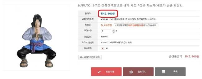 해외직구 사이트에서 판매되고 있는 맥스케의 가격