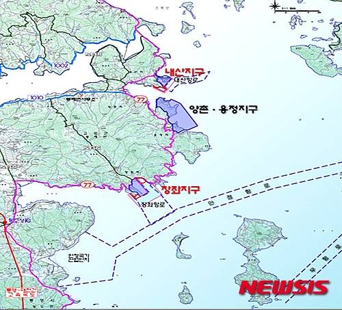 【고성(경남)=뉴시스】신정철 기자 = 경남 고성군 조선·해양산업특구 내 양촌·용정지구(사진)의 특화사업 기간이 주민공청회와 고성군의회 의견 수렴 등 행정 절차를 거쳐 오는 2018년까지 3년간 연장 승인됐다. 2016.04.04.(사진=고성군 제공)    photo@newsis.com