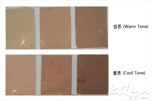 웜톤·쿨톤 피부색상 (사진=김송이 기자)