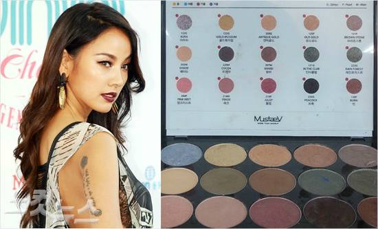 가을타입의 연예인 '이효리'와 가을타입에 맞는 아이섀도 색상 (사진=윤창원, 김송이 기자)