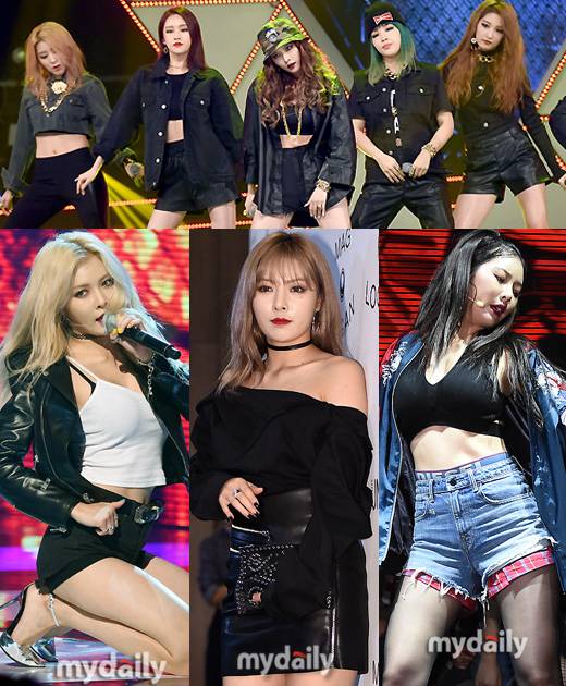 ▲ 포미닛 현아, '괜히 패왕색이 아니야'특유의 섹시함으로 눈길을 사로잡는 현아. 가히 시선 독식이라 할 수 있을 만큼 어마어마한 에너지를 내뿜는다. '주변 사람들이 나보고 미친 것 같대'같은 가사처럼 미친 섹시함을 자랑하는 현아가 단연 포미닛의 센터.