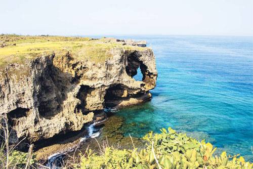 일본 오키나와 만좌모 해변