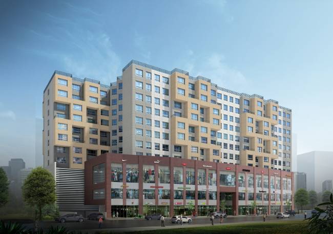 운양역 헤리움 리버테라스 투시도. [사진제공=힘찬건설]