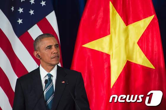 베트남을 방문 중인 버락 오바마 미 대통령 © AFP=뉴스1