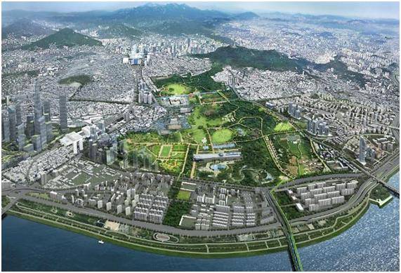 용산공원 조감도. 국토교통부 제공