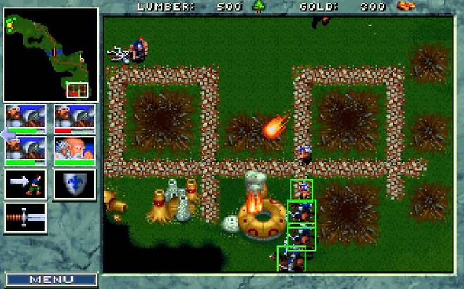 워크래프트1 플레이 스크린샷