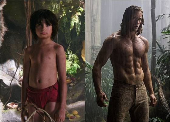 '정글북'의 모글리(사진 왼쪽)와 '레전드 오브 타잔'의 타잔 / 사진=스틸컷