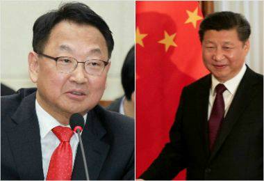 뉴스닥이 선정한 하한가 유일호 경제부총리(좌), 중국(우) (사진=청와대 제공)