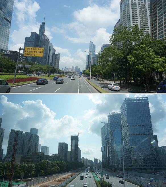 선전 시내의 풍경. 고층 빌딩이 끊임없이 건설되고 있다. / 사진=전준범 기자