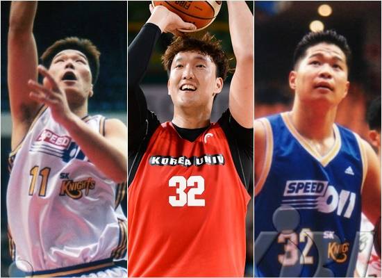 '한국 농구 역대 최고의 빅맨 트리오?' 2016 프로농구 신인 드래프트 최대어로 꼽히는 고려대 출신 이종현(가운데)은 1998-99시즌 역대 최고의 빅맨 듀오로 각광받은 당시 SK 서장훈(왼쪽)-현주엽의 딜레마를 재현할 가능성이 적지 않다. 과연 모비스의 선택이 어떻게 될지 지켜볼 일이다.(자료사진=KBL)