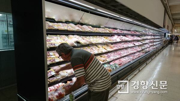 상파울루 외곽의 한 대형마트에 수백 종류의 닭고기 ‘제품’들이 전시돼 있다.