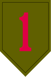 미 육군 제1보병사단의 부대마크. 빨간색 숫자 1 때문에 `빅 레드 원(Big Red One)`으로 불리게 됐다. [사진 위키피디어]