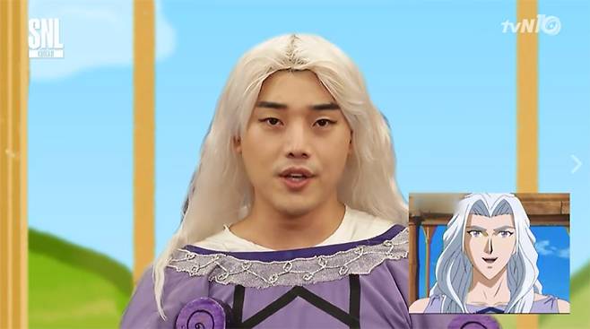 SBS에서 방연된 애니메이션 '올림포스 가디언'의 한 장면을 배우 권혁수가 방송에서 패러디해 '늦게 와서 정말 죄송합니다, 디오니소스님'이 유명해졌다. [사진=