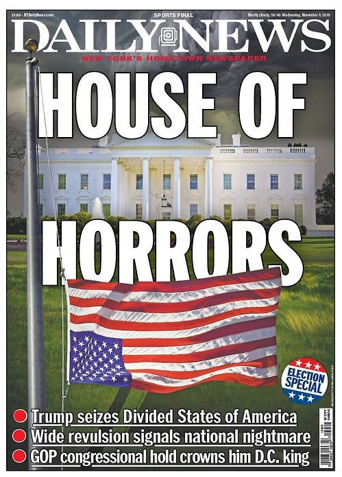 美 뉴욕데일리뉴스 헤드라인 [트위터 캡처]