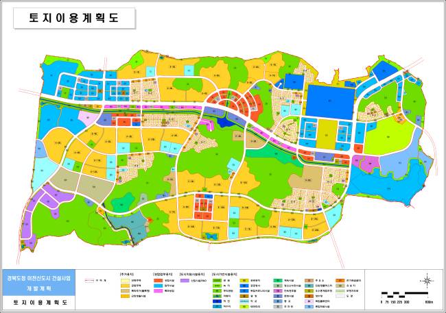 경북도청이전신도시 건설사업 개발계획토지이용계획도.[자료제공=경북도]