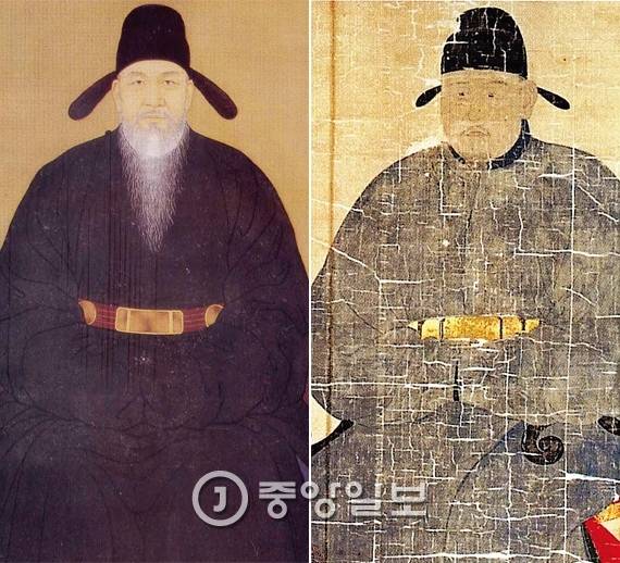 혁명을 통한 신권(臣權)정치를 꿈꿨던 정도전(왼쪽). 혁명보다 개혁을 추구한 정몽주. [중앙포토]
