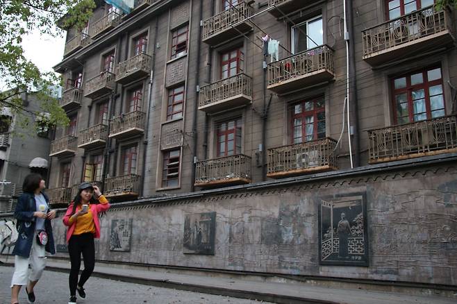 상하이의 문학인 거리 둬룬루. 루쉰의 옛집에서 가깝다.