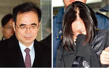 평창동계올림픽 이권 개입 의혹을 받고 있는 ‘최순실 게이트’ 비선 실세 장시호 씨(오른쪽)와 김종 전 문화체육관광부 제2차관. [사진공동취재단][뉴시스]