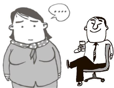 지난해 결혼한 대학원생 한모(27)씨는 한 남자 선배로부터 “살쪘다”는 소리를 들으며 “부인이 뚱뚱하면 남자가 집에 들어가고 싶겠느냐”는 말을 들었다.