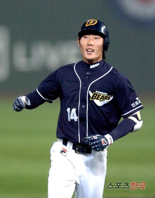 2007년 골든글러브를 수상한 당시의 고영민. 스포츠코리아 제공