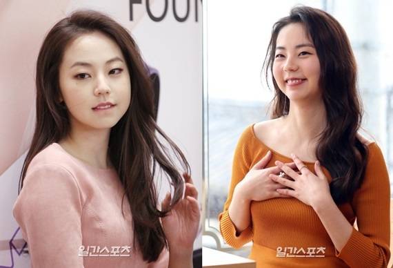 지난해 3월 한 뷰티 브랜드 행사에 참석한 안소희(왼쪽)와 지난 22일 언론 인터뷰에 임하고 있는 안소희 [사진 일간스포츠]